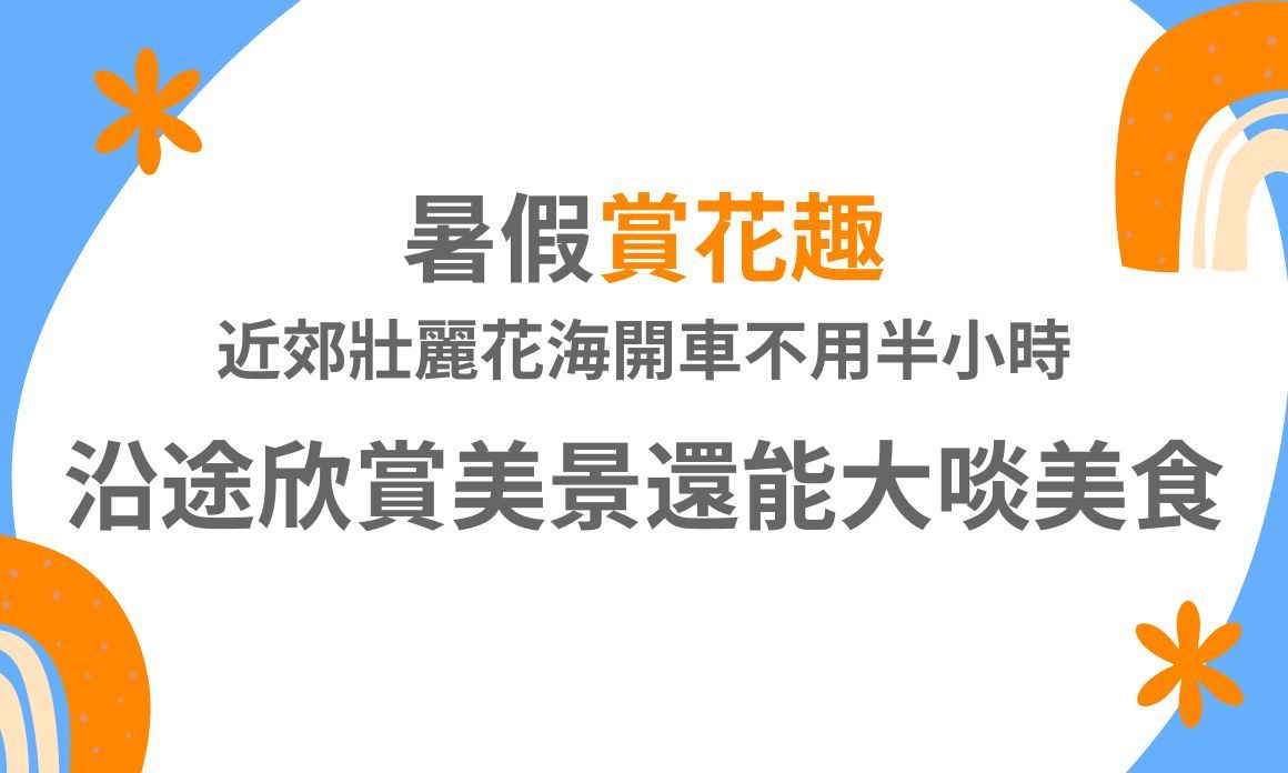 【台北景點】暑假賞花趣，近郊壯麗花海開車不用半小時，沿途欣賞美景還能大啖美食